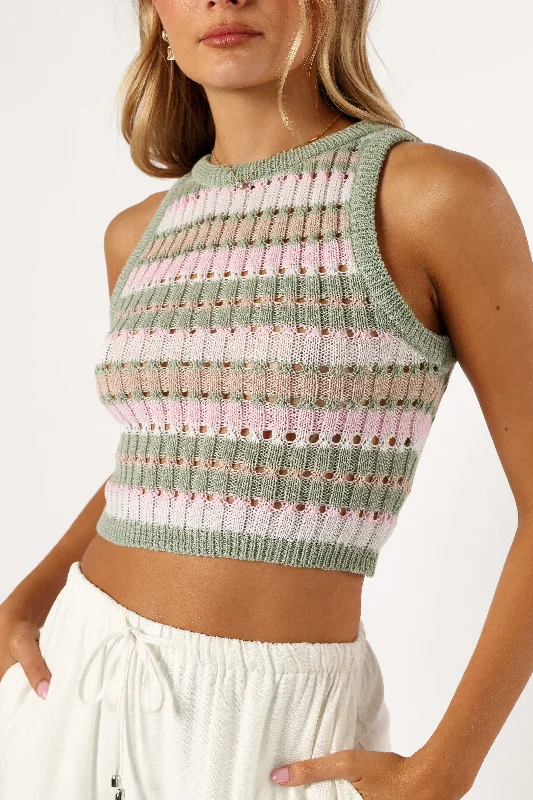 Lorne Knit Top - Sage