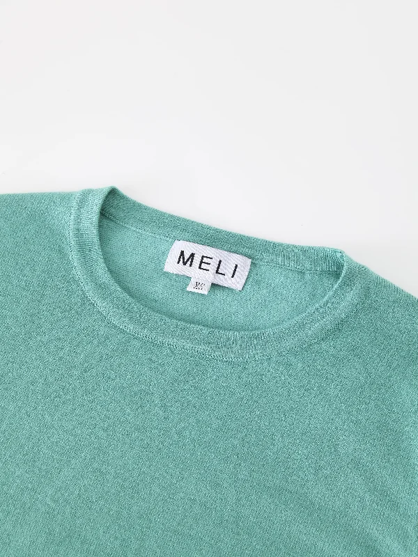 Basic Crew Sweater 3Q-Seafoam