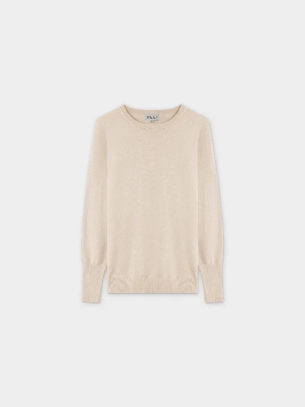 Basic Crew Sweater LS-Ivory