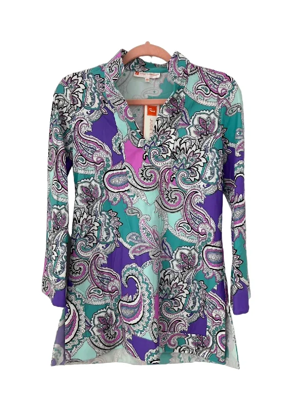 Chris Tunic Top In Paisley Maxi Seamist