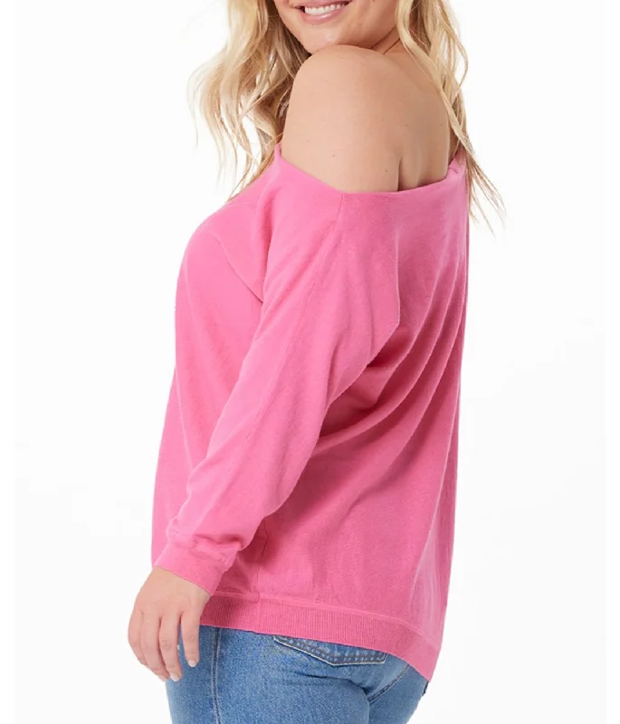 Cotton Cashmere Off Shoulder Top Azalea