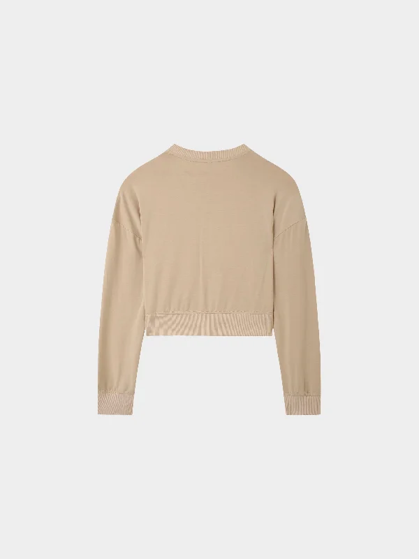 CROPPED TEE-TAN