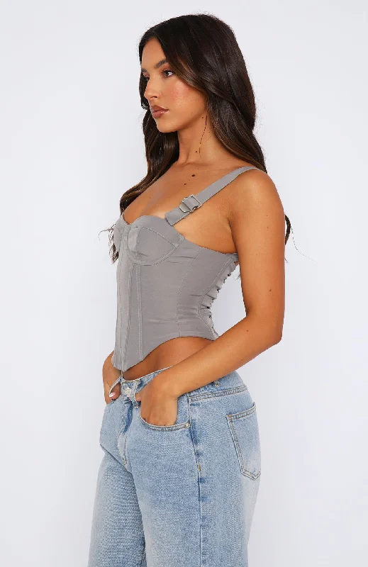 Easy On Me Bustier Slate