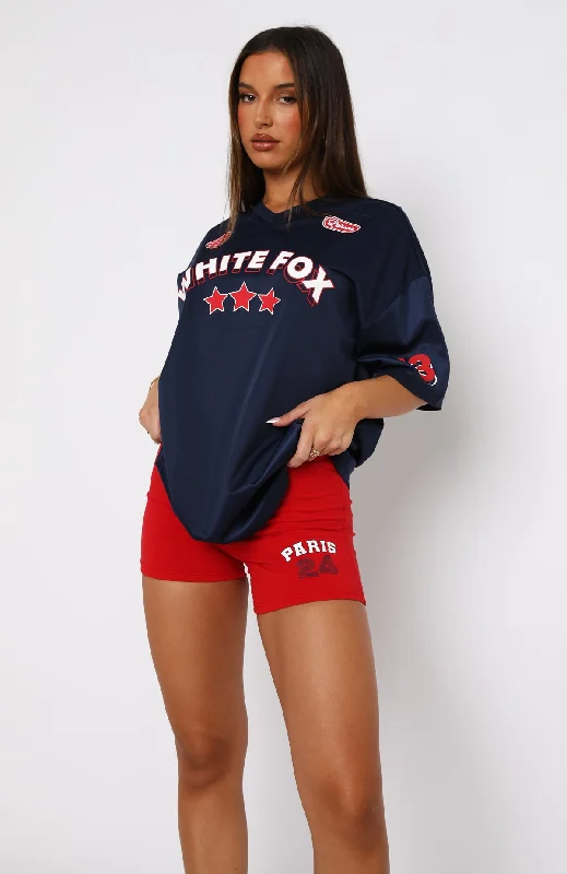 Just Get Along Oversized Jersey Navy