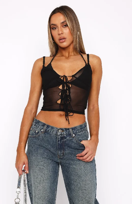 Pretty Little Fears Top Black