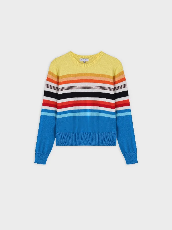 Printed Sweater-Bright Stripes