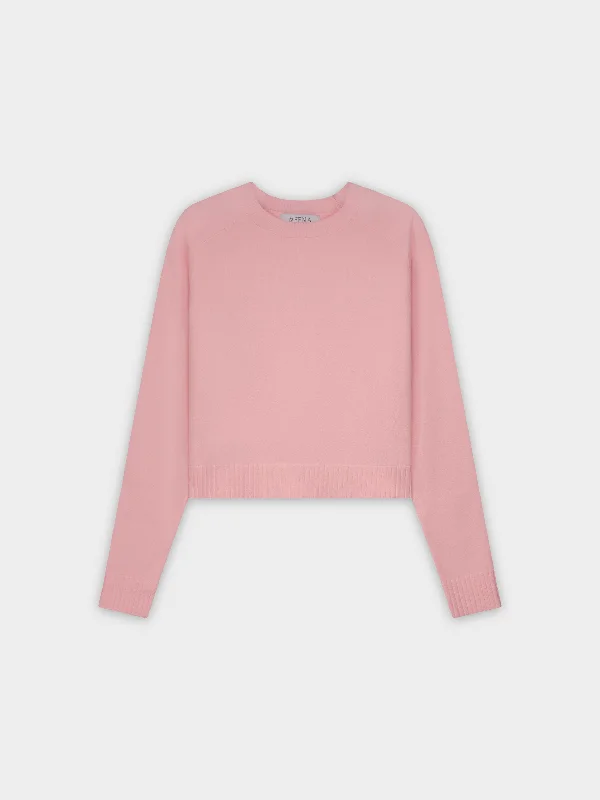 RIBBED BAND SWEATER-LIGHT PINK