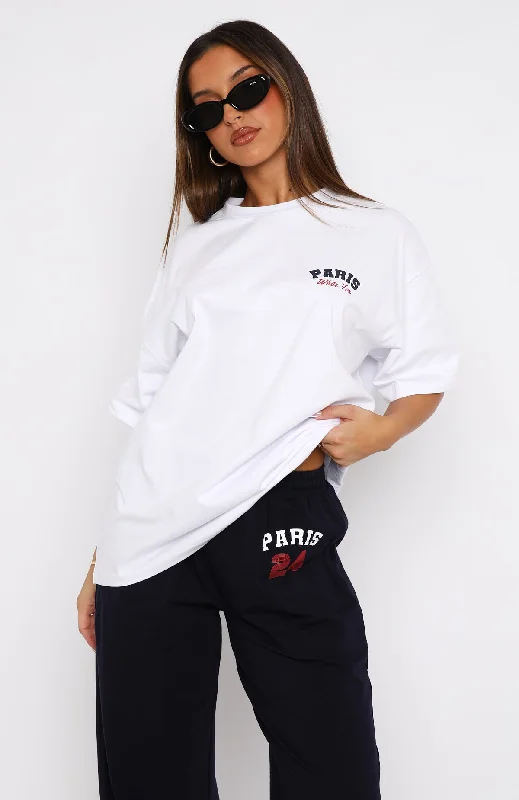 Team Paris Oversized Tee White