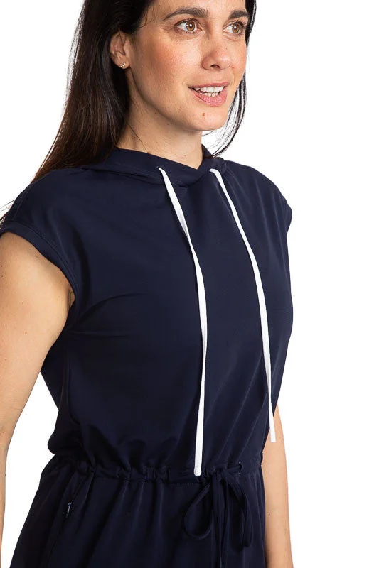 Après 18 Hoodie Dress - Navy Blue -  FINAL SALE