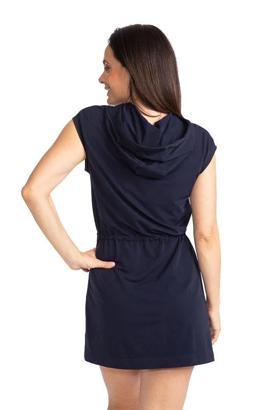 Après 18 Hoodie Dress - Navy Blue -  FINAL SALE