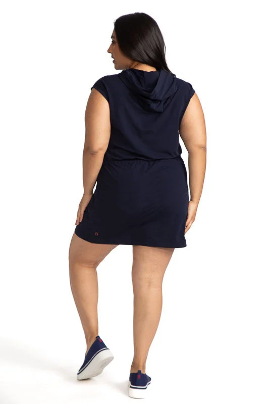 Après 18 Hoodie Dress - Navy Blue -  FINAL SALE