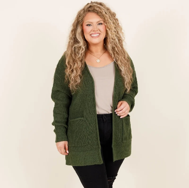 Because I Found You Cardigan, Army Green