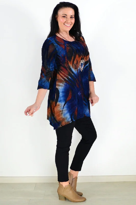 Blue Forest Colourful Ladies Tunic Top