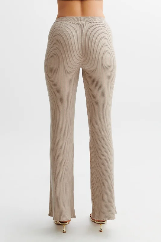 Calypso Knit Trousers - Tawny Grey