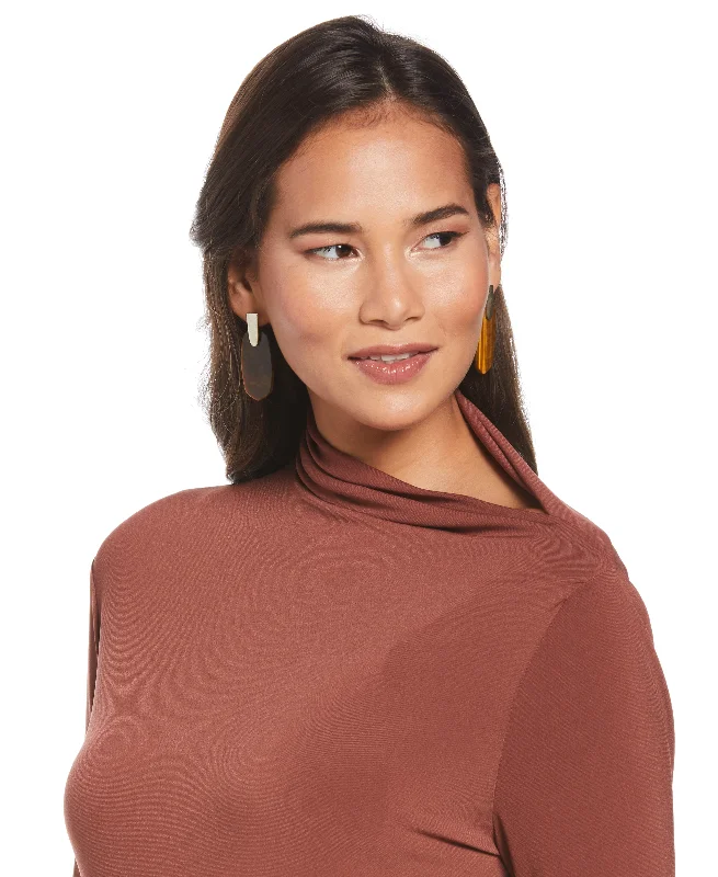 Plus Size Draped Knit Top