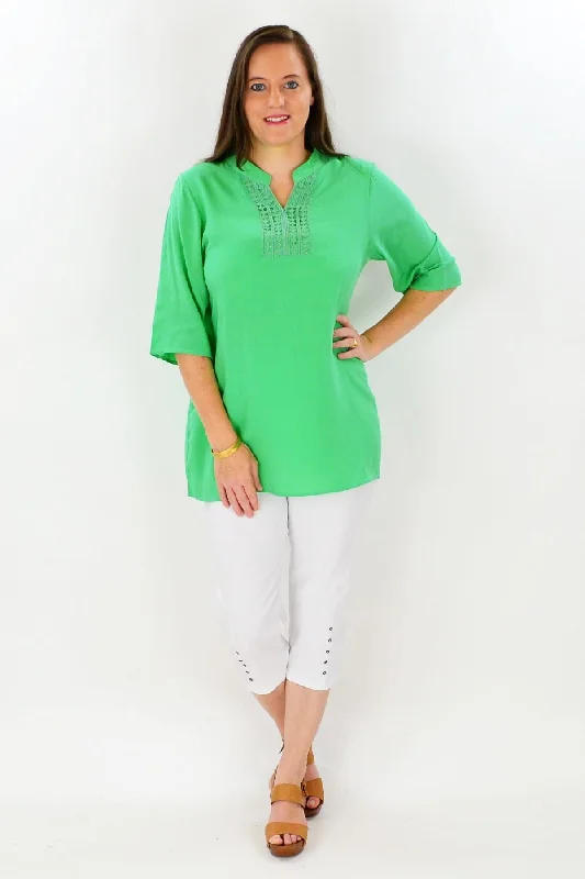 Green Nancy Tunic Top