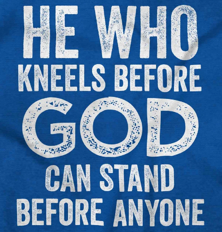 Kneels Before God Ladies T Shirt