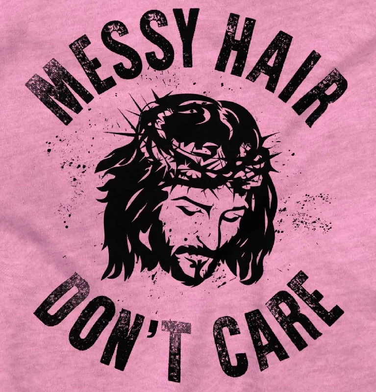 Messy Hair Jesus Racerback Tank