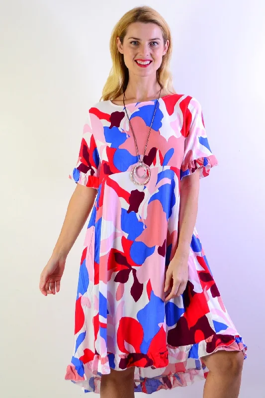 Multicolour Abstract Summer Dress