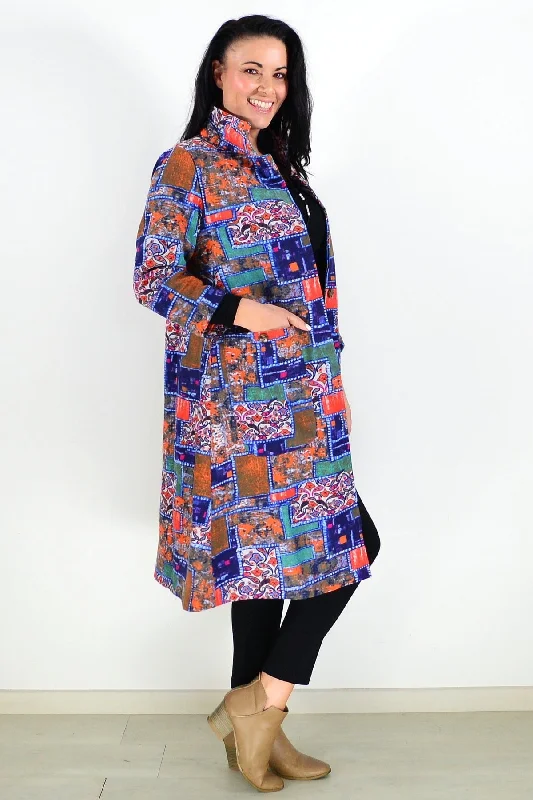 Multicolour Patches Fleece Lined Jacket