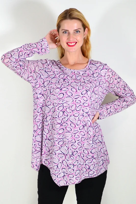 Pink Layered Elegance Tunic Top