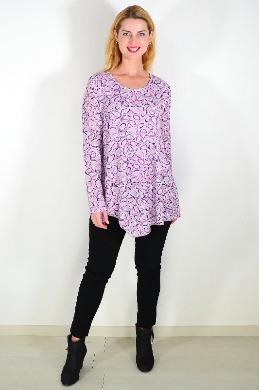 Pink Layered Elegance Tunic Top