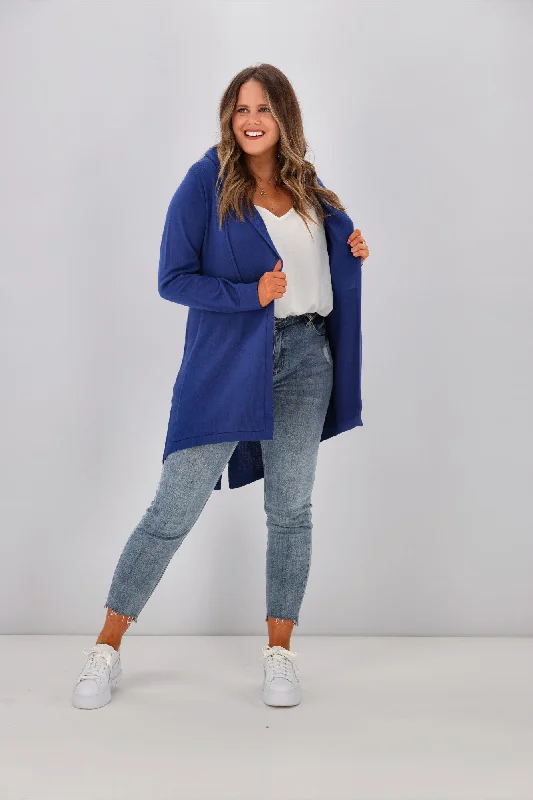 Shine On Label Big Dreams Merino Cardigan Atlantic Blue