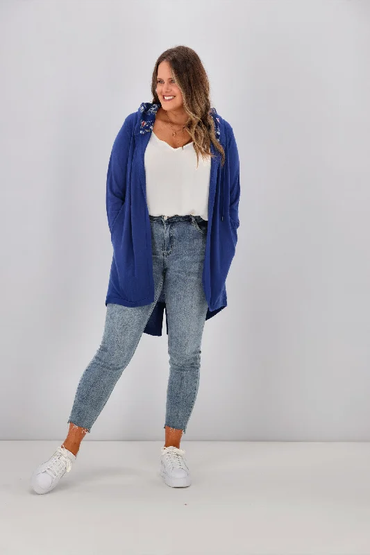 Shine On Label Big Dreams Merino Cardigan Atlantic Blue