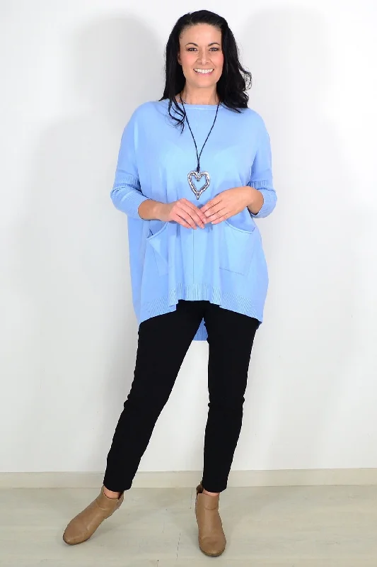 Sky Blue Winter Tunic Jumper