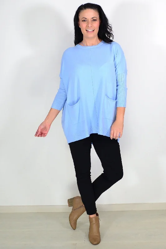 Sky Blue Winter Tunic Jumper