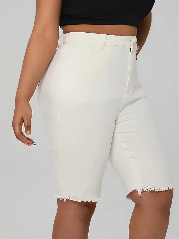 Sloane Plus Size Bermuda Denim Shorts