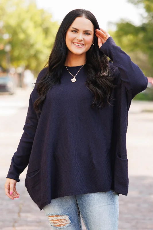 Snow Whispers Tunic, Navy