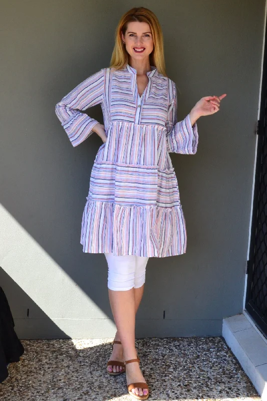 Striped Delight Summer Tunic Dress