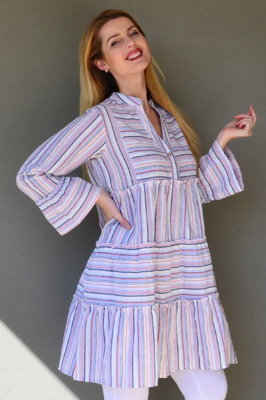 Striped Delight Summer Tunic Dress