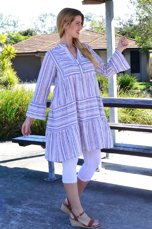 Striped Delight Summer Tunic Dress