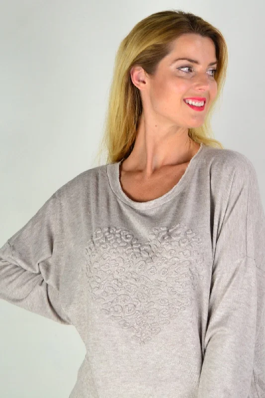 Taupe Straight to My Heart Knit Tunic Top