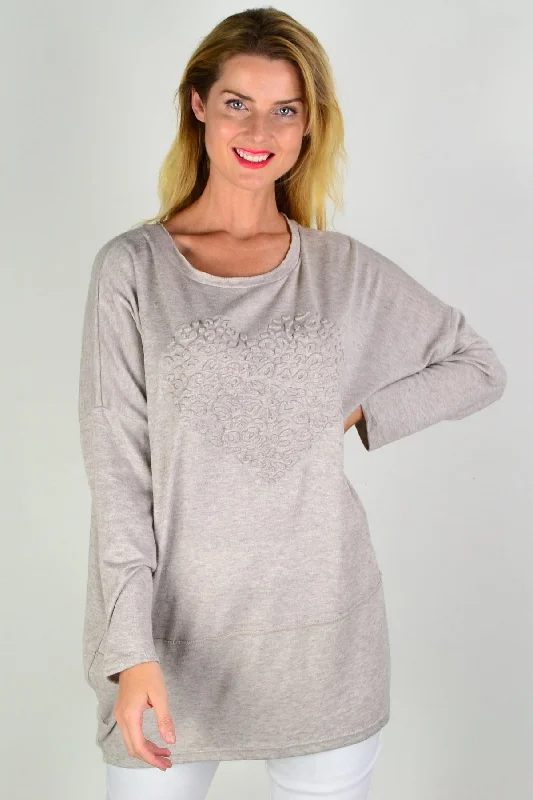 Taupe Straight to My Heart Knit Tunic Top