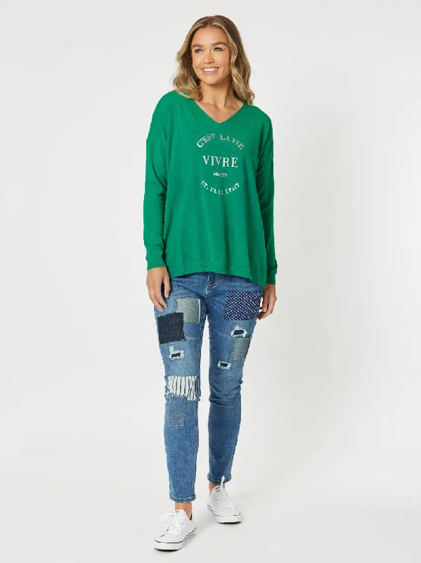 Threadz Ciest La Vie Sweat Ivy