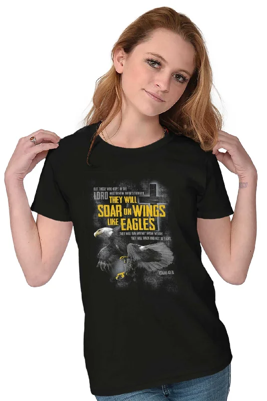 Wings like Eagles Ladies T Shirt