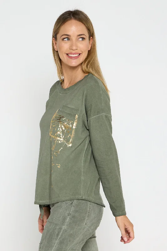 Blake Cotton Top - Khaki