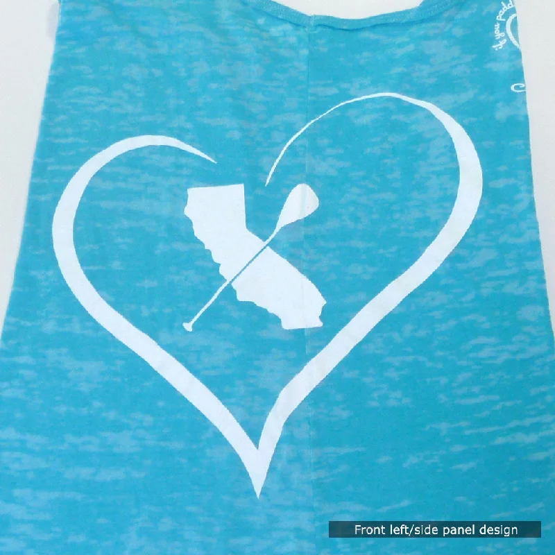 ""i Heart Cali Paddler"" - Blue Racerback Tank-Top