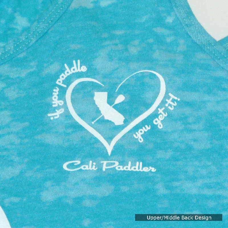 ""i Heart Cali Paddler"" - Blue Racerback Tank-Top