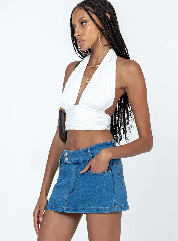 Cambor Halter Top Off White