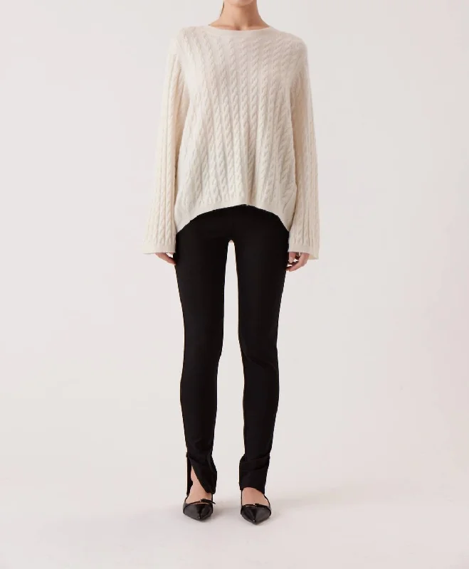 Crewneck Sweater In Ivory