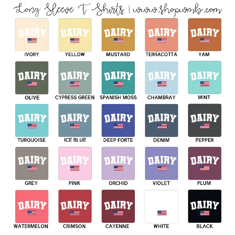 Dairy Flag LONG SLEEVE T-Shirt (S-3XL) - Multiple Colors!