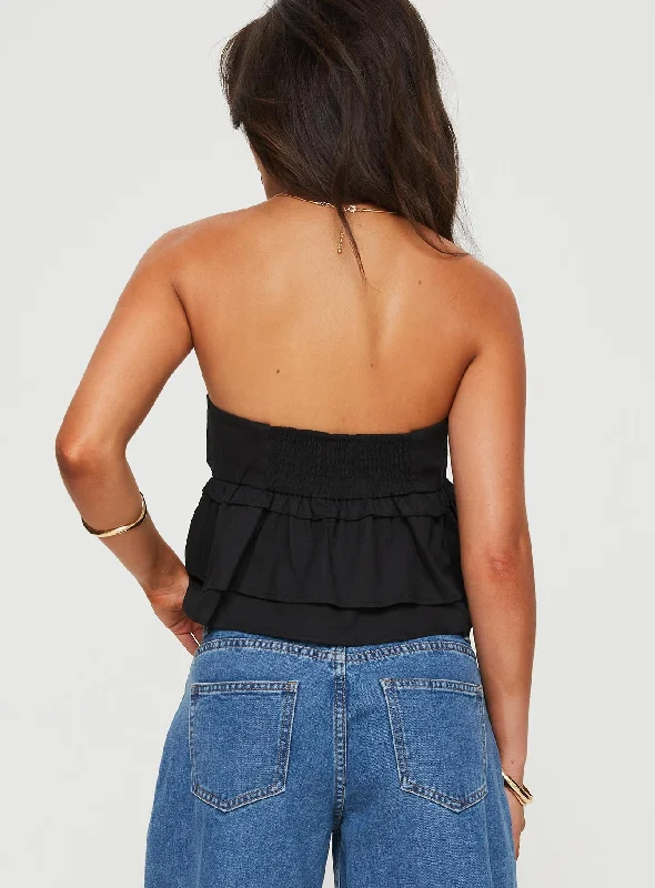 Ericka Strapless Top Black