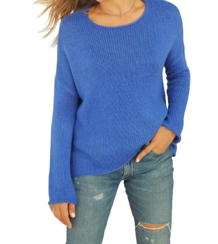 Evan Crew Sweater In Aviator Blue