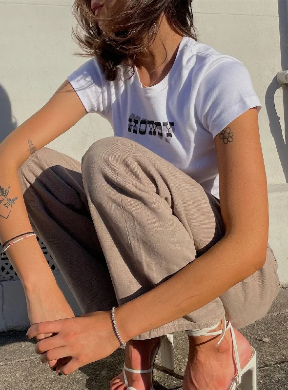 Howdy Crop Tee White