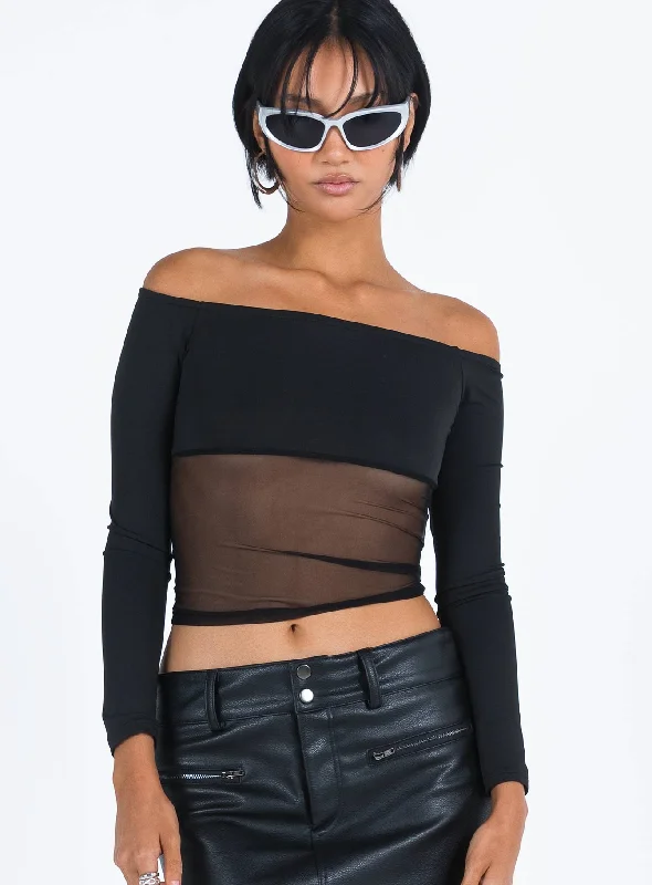 Keeley Off The Shoulder Top Black