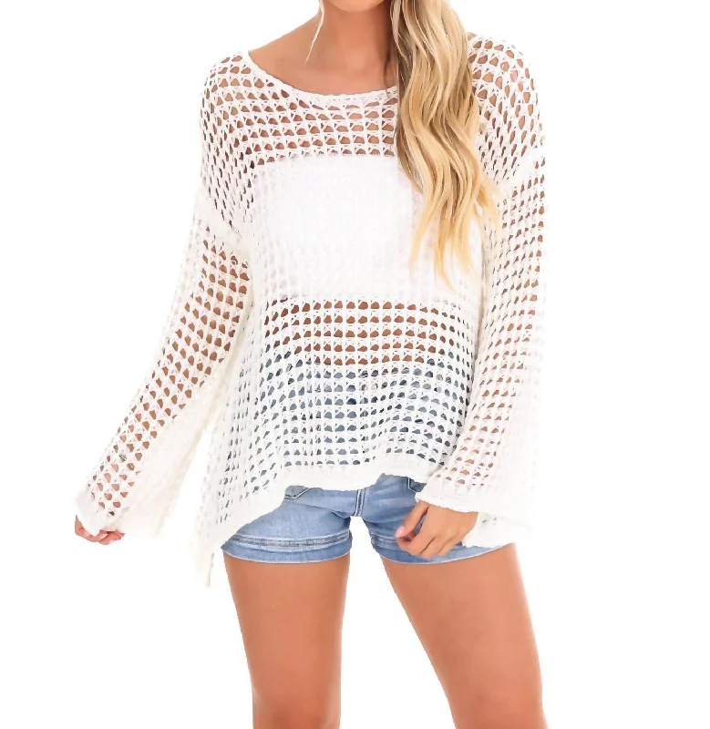 Keep Hope Crochet Top In Cream